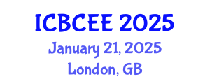International Conference on Biotechnology, Chemical and Environmental Engineering (ICBCEE) January 21, 2025 - London, United Kingdom