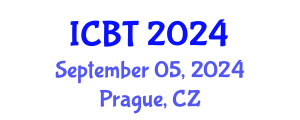International Conference on Biotechnology (ICBT) September 05, 2024 - Prague, Czechia