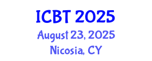 International Conference on Biotechnology (ICBT) August 23, 2025 - Nicosia, Cyprus