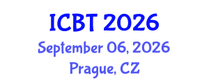 International Conference on Biotechnology (ICBT) September 06, 2026 - Prague, Czechia