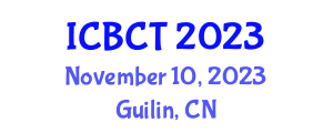 International Conference on Blockchain Technology (ICBCT) November 10, 2023 - Guilin, China International Conference on Blockchain Technology (ICBCT) November 10, 2023 - Guilin, China