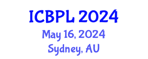 International Conference on Books, Publishing, and Libraries (ICBPL) May 16, 2024 - Sydney, Australia