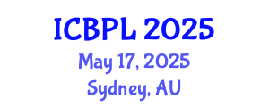 International Conference on Books, Publishing, and Libraries (ICBPL) May 17, 2025 - Sydney, Australia