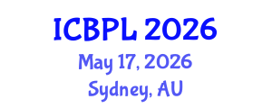 International Conference on Books, Publishing, and Libraries (ICBPL) May 17, 2026 - Sydney, Australia