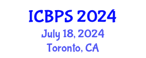International Conference on Botany and Plant Sciences (ICBPS) July 18, 2024 - Toronto, Canada
