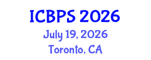 International Conference on Botany and Plant Sciences (ICBPS) July 19, 2026 - Toronto, Canada