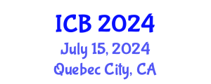 International Conference on Botany (ICB) July 15, 2024 - Quebec City, Canada