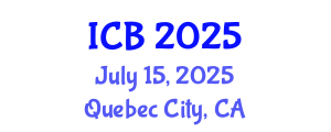 International Conference on Botany (ICB) July 15, 2025 - Quebec City, Canada
