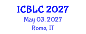International Conference on Building Learning Communities (ICBLC) May 03, 2027 - Rome, Italy International Conference on Building Learning Communities (ICBLC) May 03, 2027 - Rome, Italy