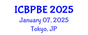 International Conference on Building Physics and Built Environment (ICBPBE) January 07, 2025 - Tokyo, Japan