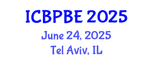 International Conference on Building Physics and Built Environment (ICBPBE) June 24, 2025 - Tel Aviv, Israel