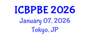 International Conference on Building Physics and Built Environment (ICBPBE) January 07, 2026 - Tokyo, Japan