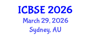 International Conference on Building Science and Engineering (ICBSE) March 29, 2026 - Sydney, Australia