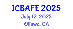 International Conference on Business, Accounting, Finance and Economics (ICBAFE) July 12, 2025 - Ottawa, Canada