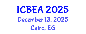 International Conference on Business and Economic Analysis (ICBEA) December 13, 2025 - Cairo, Egypt