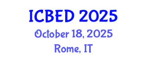 International Conference on Business and Entrepreneurship Development (ICBED) October 18, 2025 - Rome, Italy