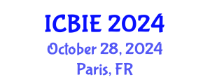 International Conference on Business and Information Engineering (ICBIE) October 28, 2024 - Paris, France