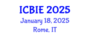 International Conference on Business and Information Engineering (ICBIE) January 18, 2025 - Rome, Italy