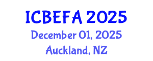 International Conference on Business, Economics and Financial Applications (ICBEFA) December 01, 2025 - Auckland, New Zealand