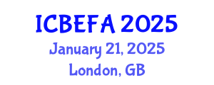 International Conference on Business, Economics and Financial Applications (ICBEFA) January 21, 2025 - London, United Kingdom