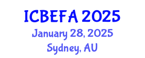 International Conference on Business, Economics and Financial Applications (ICBEFA) January 28, 2025 - Sydney, Australia