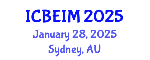 International Conference on Business, Economics and Innovation Management (ICBEIM) January 28, 2025 - Sydney, Australia