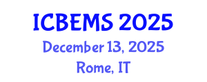 International Conference on Business, Economics and Management Sciences (ICBEMS) December 13, 2025 - Rome, Italy