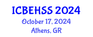International Conference on Business, Economics, Humanities and Social Sciences (ICBEHSS) October 17, 2024 - Athens, Greece