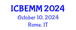 International Conference on Business, Economics, Management and Marketing (ICBEMM) October 10, 2024 - Rome, Italy