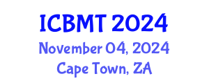 International Conference on Business, Marketing and Tourism (ICBMT) November 04, 2024 - Cape Town, South Africa