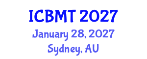 International Conference on Business, Marketing and Tourism (ICBMT) January 28, 2027 - Sydney, Australia International Conference on Business, Marketing and Tourism (ICBMT) January 28, 2027 - Sydney, Australia