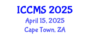 International Conference on Chaos, Control, Modelling and Simulation (ICCMS) April 15, 2025 - Cape Town, South Africa