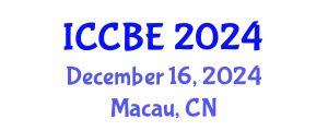 International Conference on Chemical and Biochemical Engineering (ICCBE) December 16, 2024 - Macau, China