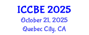International Conference on Chemical and Biochemical Engineering (ICCBE) October 21, 2025 - Quebec City, Canada