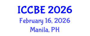 International Conference on Chemical and Biochemical Engineering (ICCBE) February 16, 2026 - Manila, Philippines International Conference on Chemical and Biochemical Engineering (ICCBE) February 16, 2026 - Manila, Philippines