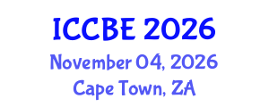 International Conference on Chemical and Biochemical Engineering (ICCBE) November 04, 2026 - Cape Town, South Africa International Conference on Chemical and Biochemical Engineering (ICCBE) November 04, 2026 - Cape Town, South Africa