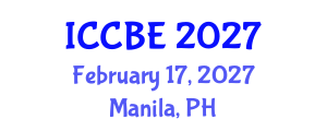 International Conference on Chemical and Biochemical Engineering (ICCBE) February 17, 2027 - Manila, Philippines International Conference on Chemical and Biochemical Engineering (ICCBE) February 17, 2027 - Manila, Philippines