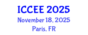 International Conference on Chemical and Environmental Engineering (ICCEE) November 18, 2025 - Paris, France