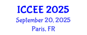 International Conference on Chemical and Environmental Engineering (ICCEE) September 20, 2025 - Paris, France