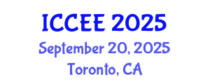 International Conference on Chemical and Environmental Engineering (ICCEE) September 20, 2025 - Toronto, Canada