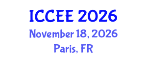 International Conference on Chemical and Environmental Engineering (ICCEE) November 18, 2026 - Paris, France