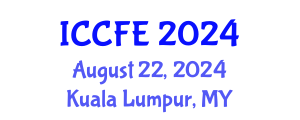 International Conference on Chemical and Food Engineering (ICCFE) August 22, 2024 - Kuala Lumpur, Malaysia