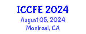 International Conference on Chemical and Food Engineering (ICCFE) August 05, 2024 - Montreal, Canada