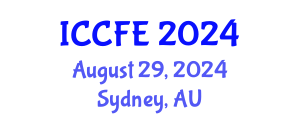 International Conference on Chemical and Food Engineering (ICCFE) August 29, 2024 - Sydney, Australia