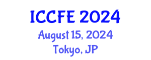 International Conference on Chemical and Food Engineering (ICCFE) August 15, 2024 - Tokyo, Japan