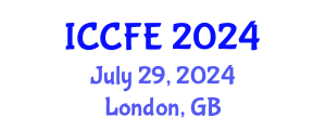 International Conference on Chemical and Food Engineering (ICCFE) July 29, 2024 - London, United Kingdom