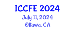 International Conference on Chemical and Food Engineering (ICCFE) July 11, 2024 - Ottawa, Canada