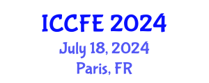 International Conference on Chemical and Food Engineering (ICCFE) July 18, 2024 - Paris, France