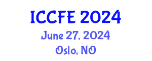 International Conference on Chemical and Food Engineering (ICCFE) June 27, 2024 - Oslo, Norway