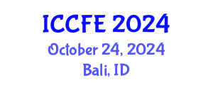 International Conference on Chemical and Food Engineering (ICCFE) October 24, 2024 - Bali, Indonesia